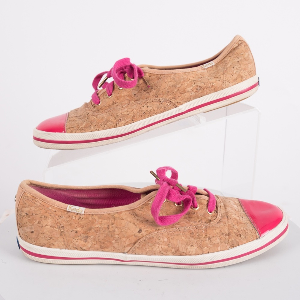 Kate Spade For Keds Corkie Sneakers 8 Pink Cork